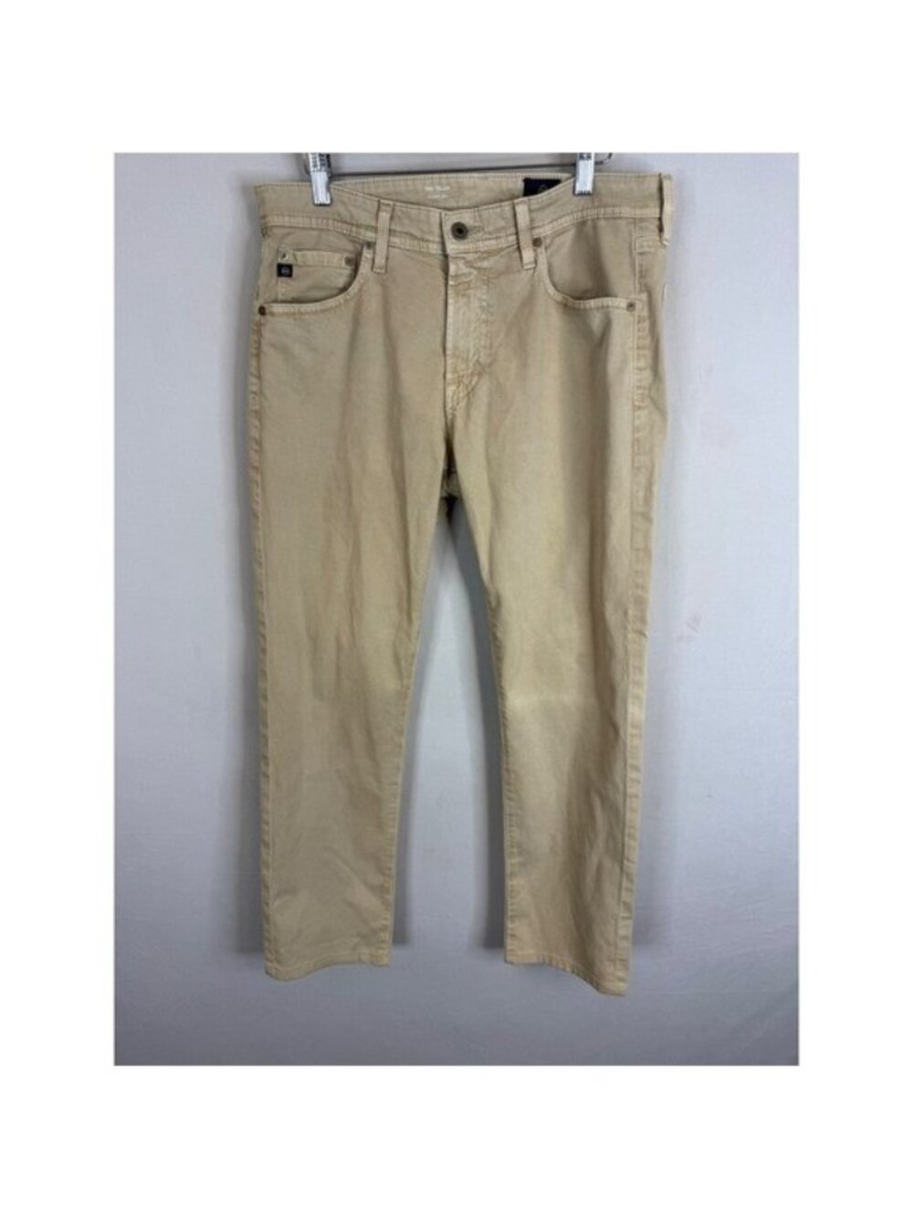 AG Adriano Goldschmied The Tellis Modern Slim Khaki Pants 33x30 Tan 1783SUD